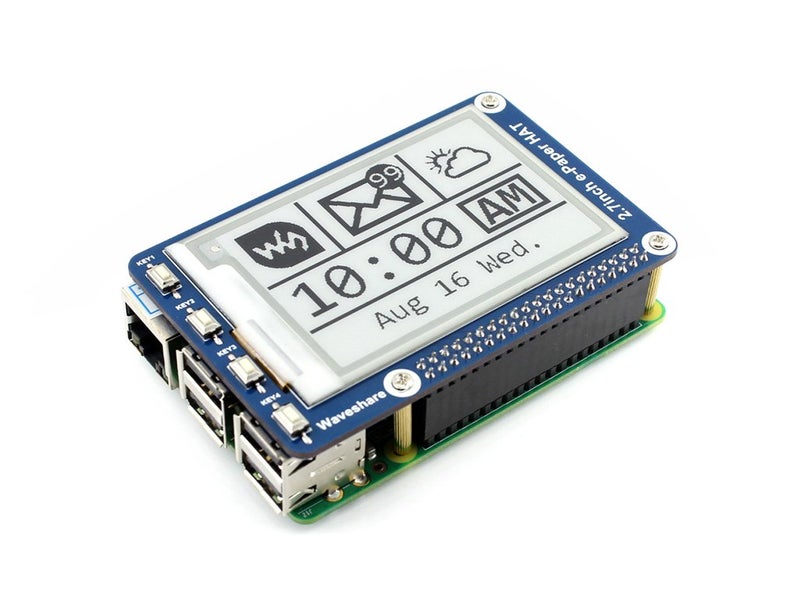 Waveshare شاشة e-Paper بحجم 2.7 إنش بدقة 264x176 مع واجهة SPI ووحدة تحكم مدمجة لجهاز Raspberry Pi 2B 3B 3B+ 4B Zero Zero W/Arduino/STM32/Jetson Nano - Image 4